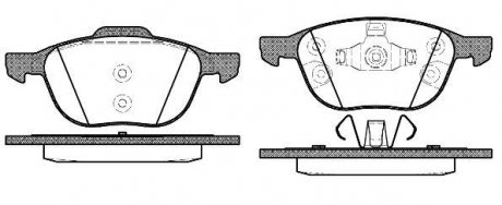 Колодки тормозные дисковые передние Ford C-max ii 1.0 10-,Ford C-max ii 1.6 10- WOKING P11823.30