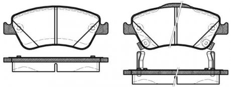 Тормозные колодки перед. Toyota Auris 07-12 (bosch) (136,7x57,9x19,2) WOKING P12103.02 (фото 1)