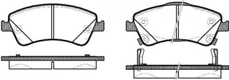 Тормозные колодки перед. Toyota Auris 07-12 (bosch) (150,8x62,5x19,5) WOKING P12413.02