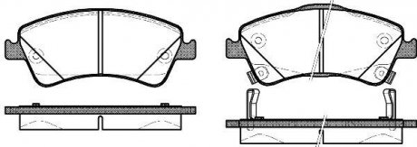 Колодки гальмові дискові передні Toyota Auris 2.0 06-12,Toyota Auris 2.0 12- WOKING P12413.12