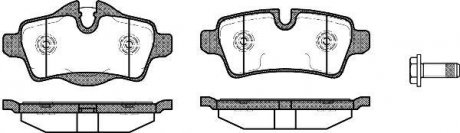 Колодки тормозные диск. задн. (Remsa) Mini Cooper, One, Clubman 08> WOKING P12443.00 (фото 1)