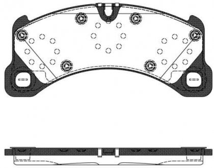 Колодки тормозные дисковые передние Porsche Cayenne 3.0 10-,Porsche Cayenne 3.6 10- WOKING P12453.50