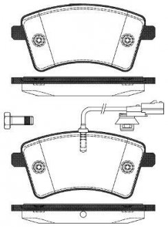 Колодки тормозные дисковые передние Renault Kangoo be bop 1.5 09-,Renault Kangoo be bop 1.6 09- WOKING P12513.01