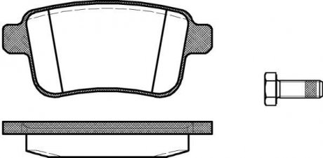 Колодки тормозные дисковые задние Mercedes-benz Citan (415) 1.2 12-,Mercedes-benz Citan (415) 1.5 12- WOKING P12523.00 (фото 1)