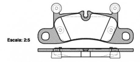 Колодки тормозные дисковые задние Porsche 911 3.4 11-,Porsche 911 3.4 12- WOKING P12793.10