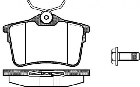 Колодки тормозные дисковые задние Citroen Berlingo 1.6 08-,Citroen Berlingo Electric 08- WOKING P12823.00