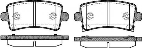 Колодки тормозные дисковые задние Chevrolet Malibu 2.0 12-,Chevrolet Malibu 2.4 12- WOKING P12883.04