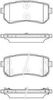 Тормозные колодки задние. Accent/Ceed/Cerato/Creta/i20 (05-21) WOKING P13093.42