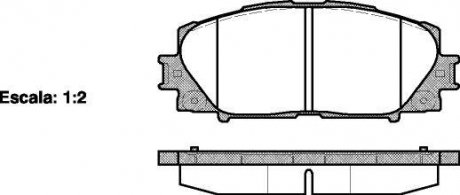 Колодки тормозные дисковые передние Toyota Yaris 1.0 05-,Toyota Yaris 1.0 10- WOKING P13243.00