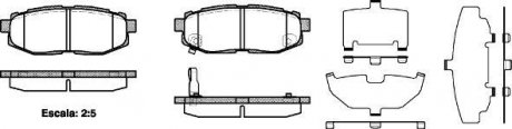 Тормозные колодки задние. BRZ/Forester/Legacy/Outback/Tribeca (05-21) WOKING P13283.01 (фото 1)