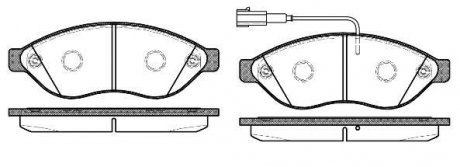 Колодки тормозные дисковые передние Citroen Jumper 2.2 06-,Citroen Jumper 3.0 06- WOKING P13373.12 (фото 1)