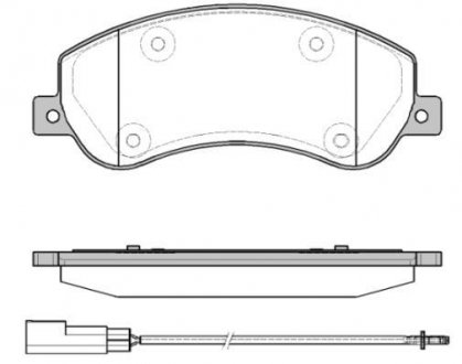 Колодки тормозные диск. перед. (Remsa) Ford Tranzit 06>14 Bosch ver. (P13503.11) WOKING P1350311 (фото 1)