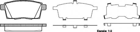 Колодки тормозные дисковые задние Mazda Cx-7 2.2 06-,Mazda Cx-7 2.3 06-,Mazda Cx-7 2.5 06- WOKING P13683.00