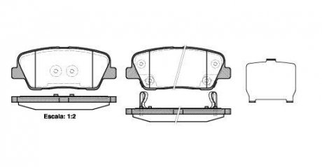 Гальмівні колодки зад. Santa Fe II/III 06-/Sorento II/III 09- (mando) (117x48,3x15,5) WOKING P13743.02