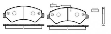 Тормозные колодки перед. Jumper/Ducato/Boxer 06- (1.7t) WOKING P13753.12