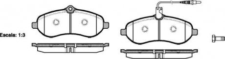 Колодки тормозные дисковые передние Citroen Jumpy 1.6 07-,Citroen Jumpy 2.0 07- WOKING P13923.01 (фото 1)