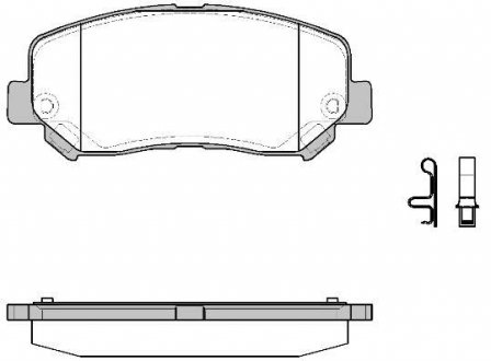 Колодки тормозные диск. перед. (Remsa) Jeep Cherokee 13> WOKING P14133.22