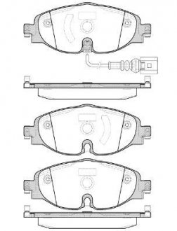 Колодки тормозные дисковые передние Audi A3 1.2 12-,Audi A3 1.4 12-,Audi A3 1.4 13- WOKING P14153.01 (фото 1)