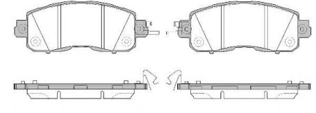 Колодки гальмівні диск. перед. (Remsa) Nissan Teana Altima 13> / Leaf 10> WOKING P14173.04