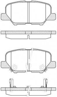 Колодки тормозные дисковые задние Citroen C4 aircross 1.6 10-,Citroen C4 aircross 1.8 10- WOKING P14363.02 (фото 1)