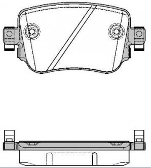 Колодки тормозные дисковые задние Audi A1 2.0 10-,Audi A1 sportback 2.0 11- WOKING P14493.08 (фото 1)