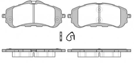 Колодки тормозные дисковые передние Peugeot 308 ii 1.2 13-,Peugeot 308 ii 1.6 13- WOKING P14593.00