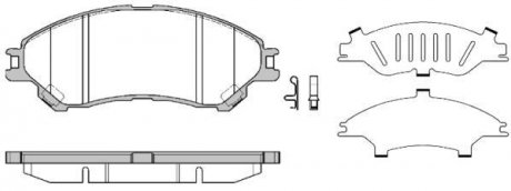 Гальмівні колодки передні SUZUKI SX4 S-CROSS/VITARA 1.0-1.6 15- WOKING P14893.02