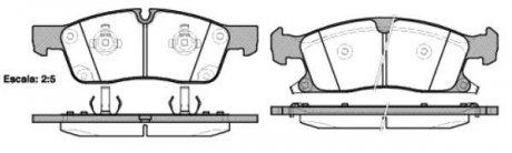 Колодки тормозные дисковые передние Jeep Grand cherokee iii 5.7 05-10,Jeep Grand cherokee iv 3.0 10- WOKING P15303.02