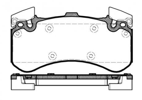 Колодки гальмівні диск. перед. (Remsa) Audi A4 A5 A6 A7 A8 17> (P15633.00) WOKING P1563300 (фото 1)