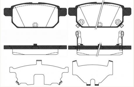 Колодки гальмові дискові задні Suzuki Swift iv 1.2 10-,Suzuki Swift iv 1.3 10- WOKING P15713.02