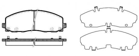 Колодки тормозные диск. перед. (Remsa) Dodge Journey 08> WOKING P15843.04