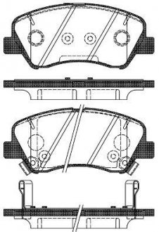 Колодки тормозные дисковые передние Hyundai I20 1.1 14-,Hyundai I20 1.2 14- WOKING P15883.02