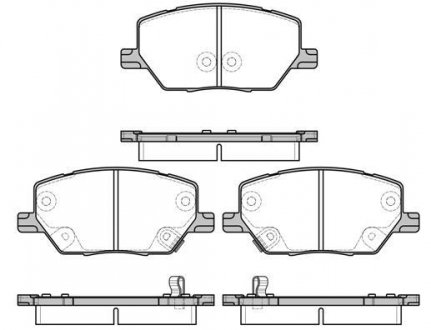 Колодки тормозные дисковые передние Jeep Renegade 1.4 14-,Jeep Renegade 1.6 14- WOKING P17403.02 (фото 1)