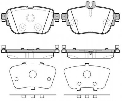 Колодки гальмові дискові задні Mercedes-benz E-class (w213) 2.0 16- WOKING P17993.00