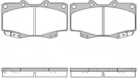 Колодки тормозные диск. перед. (Remsa) Toyota Hilux 97>05, 05>15 WOKING P2153.22