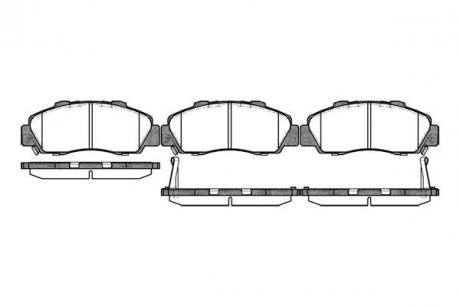 Гальмівні колодки пер. Legend/Accord/Shuttle/CR-V/Civic 93-05 WOKING P2513.32