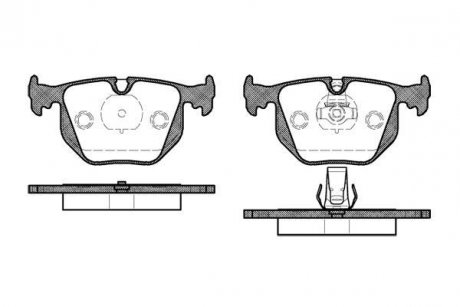 Тормозные колодки задние. E46/E34/E39/E38/E31 (90-12) WOKING P2813.20