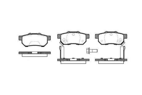 Колодки гальмівні диск. задн. (Remsa) Honda Jazz 02> 08> 15> / Civic 91>01 (P3333.52) WOKING P333352 (фото 1)