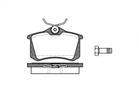 Колодки тормозные дисковые задние VW GOLF VI (5K1) (08-12)/Audi A1 (15-) WOKING P3633.01 (фото 1)