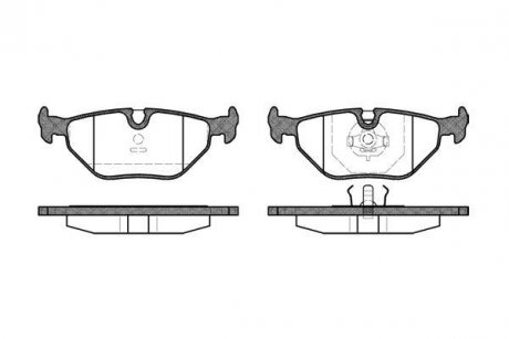 Тормозные колодки зад. BMW 3(E36, E46)/5(E34)/7(E32) 86-06 (ATE) (123x43,6x16,7) WOKING P3653.00