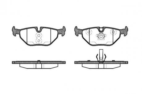 Колодки тормозные дисковые задние Bmw 3 2.0 00-07,Bmw 3 2.2 00-07,Bmw 3 2.5 00-07 WOKING P3653.40