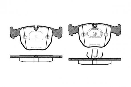 Гальмівні колодки перед. BMW 5(E39)/7(E38) 96-04 (Teves) WOKING P4963.00