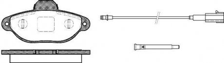 Колодки гальмові дискові передні Fiat 500 1.2 07-,Fiat 500 c 1.2 09-,Fiat Fiorino 1.3 07- WOKING P5143.21