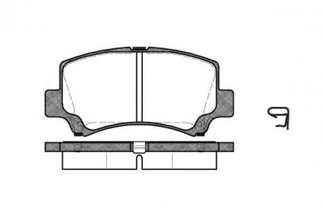 Колодки гальмові дискові передні Chery A1 1.3 06-,Chery Jaggi 1.1 06-,Chery Jaggi 1.3 06- WOKING P6103.02 (фото 1)