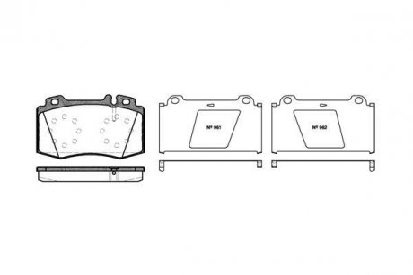 Тормозные колодки перед MB C32 AMG/E320-500 01> WOKING P6693.00