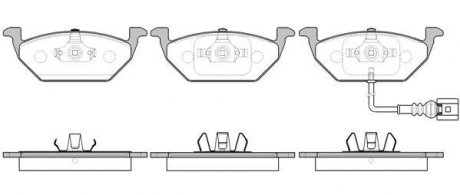 Тормозные колодки передние A2/A3/IBIZA/LEON/FABIA/OCTAVIA/BORA/BEETLE 1.2-2.0 99-10 WOKING P7333.41