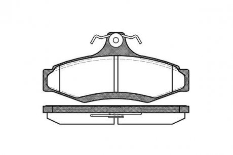 Комплект тормозных колодок, дисковый механизм WOKING P7463.10