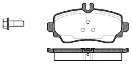 Тормозные колодки пер. W168 97-05 WOKING P7503.00