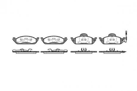 Тормозные колодки перед. MB M-Class (W163) 98-05 WOKING P7973.01