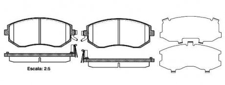 Гальмівні колодки перед. Subaru Impreza 02-/Forester 02- (akebono) WOKING P8513.04